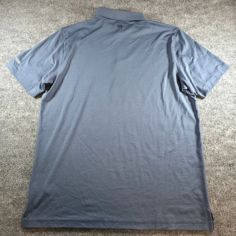 Travis Mathew All Day Access Polo Shirt Mens XL Blue Golf Trilogy Aviation - Picture 7 of 11